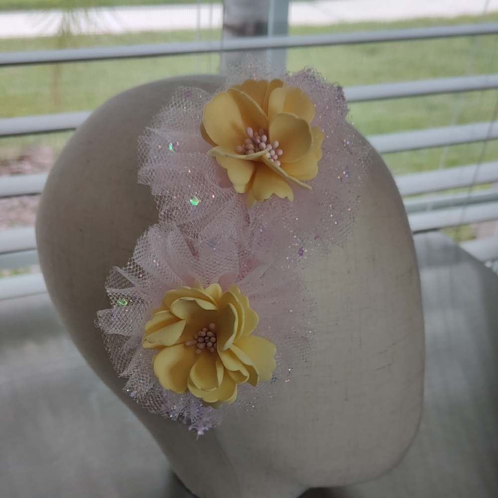 Yellow Floral Kids Hairband